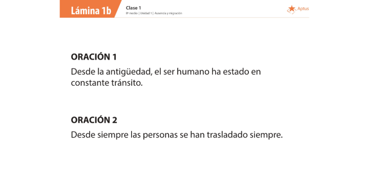 Lámina de planificación de clase lenguaje, segundo medio, dos