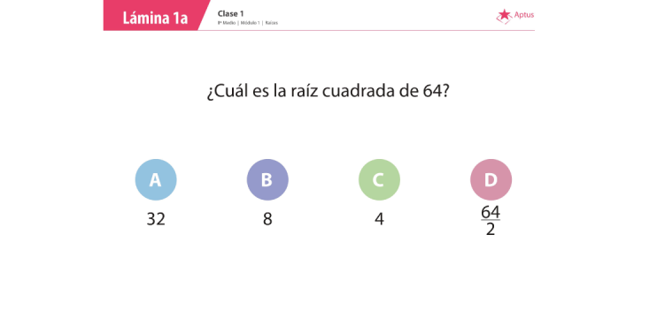 Lámina de planificación de clase matemáticas, segundo medio, uno