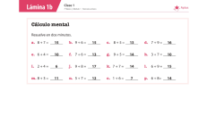 Lámina de planificación de clase matemáticas, séptimo básico, dos