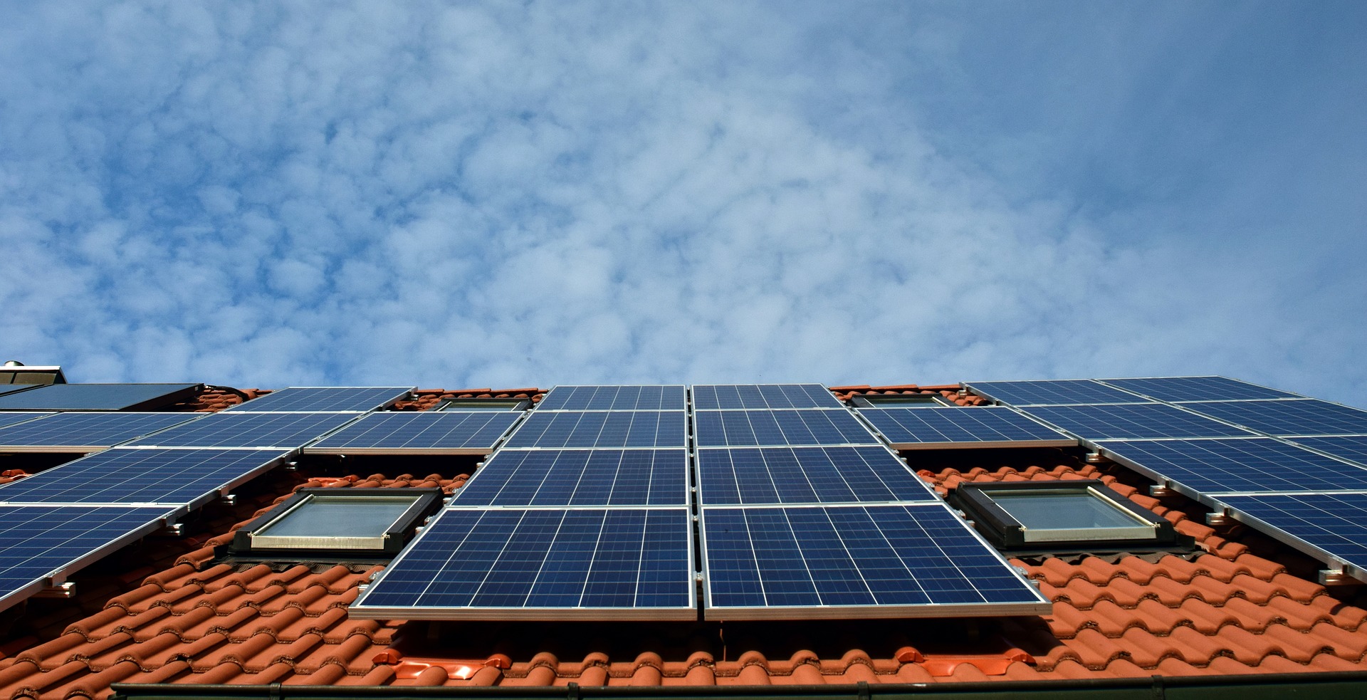 Una vivienda equipada con paneles solares