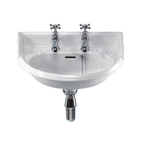 Victorian cloakroom basin in classical style with 1 or 2 tapholes