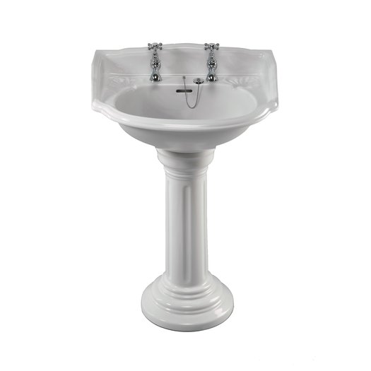 Elegante landelijke Belgravia lavabo op zuil voor de badkamer