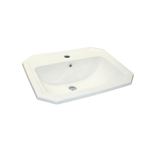 Retro style ceramic inset washbasin