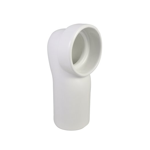 Angled outlet elbow in porcelain 240.10500 01