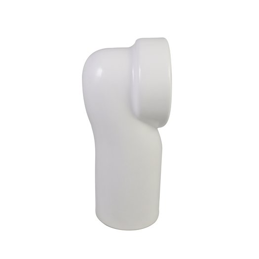 Angled outlet elbow in porcelain 240.10500 02