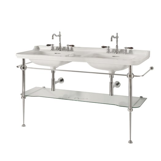 Classic double porcelain sink