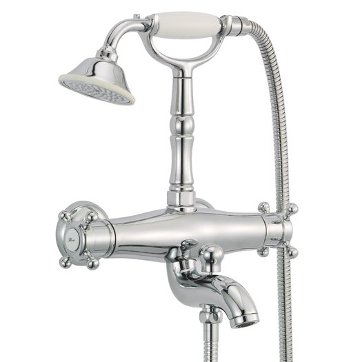 Retro thermostatic bath and shower faucet