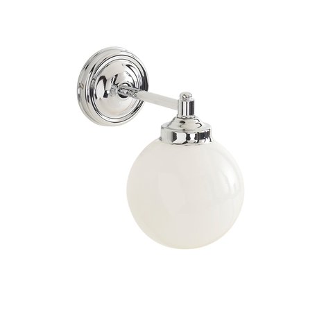 Retro wall lamp with round glass