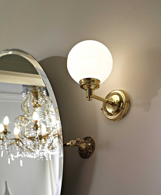 Retro wandlamp voor de klassieke badkamer