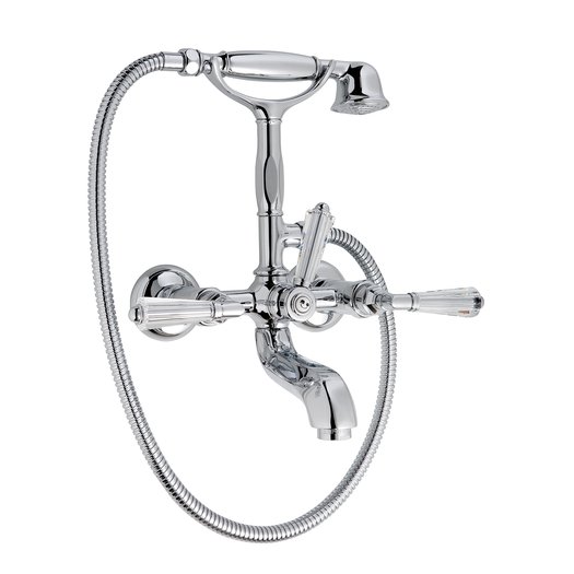 Prestigious bath-shower mixer for the country style bathroom