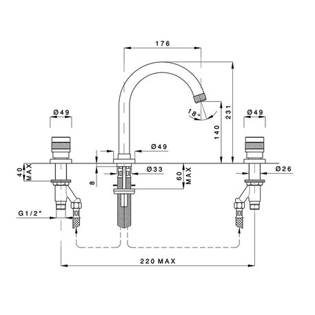 Khady trendy washbasin mixer 950.2408TC.21