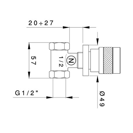 Khady built-in shut-off valve 950.2412.21