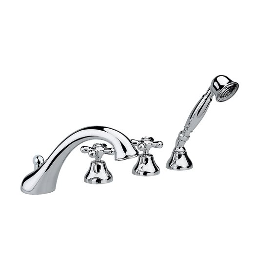 Classic 4-hole bath edge faucet for the country style bathroom