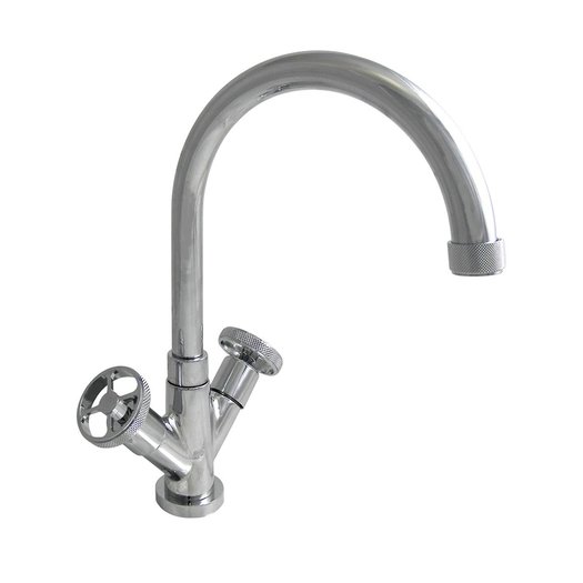 Kitchen mixer in mechanical or industrial style