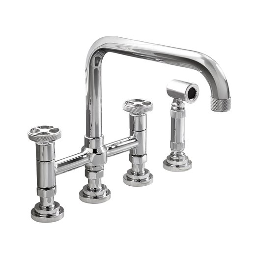 Industrial style kitchen faucet