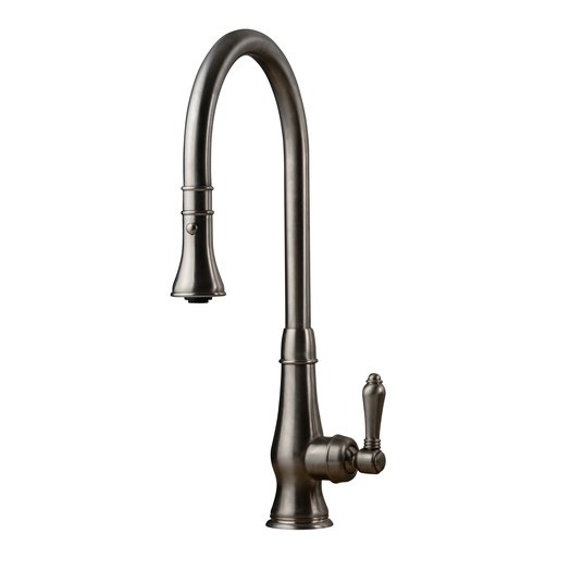 Rural kitchen faucet with extendable hand shower