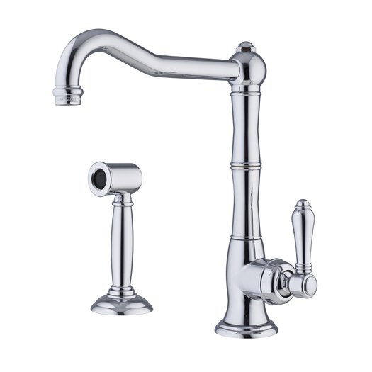 Retro kitchen faucet with pull-out hand shower