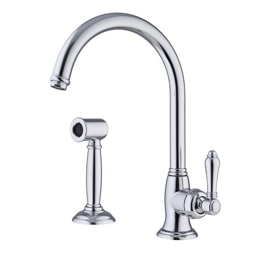 Cottage kitchen faucet with hand shower