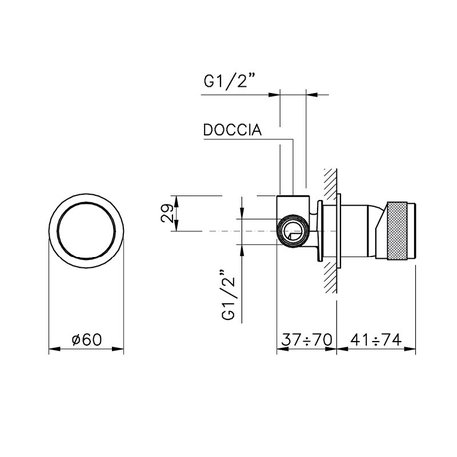 Single handle build-in shower mixer