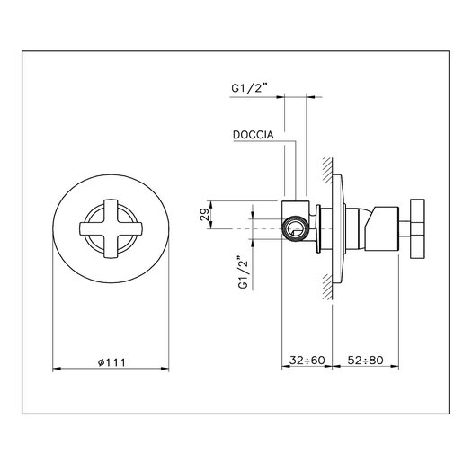 M.Croce single lever showerfaucet