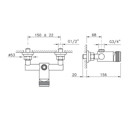 Design single lever shower mixer 950.3725.94N