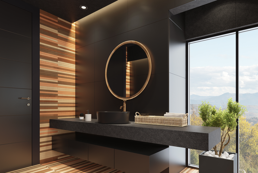 Exemple de salle de bain design avec robinetterie Flag & Star