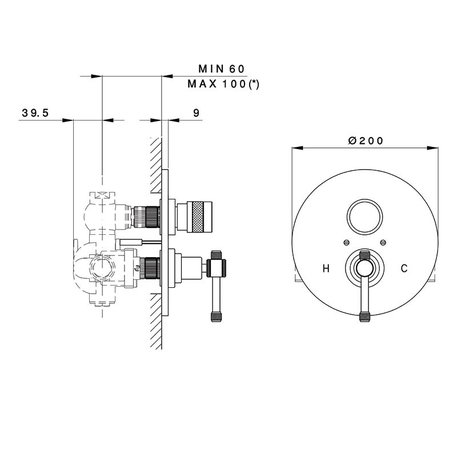 Khady build-in thermostatic shower faucet 950.4909.21