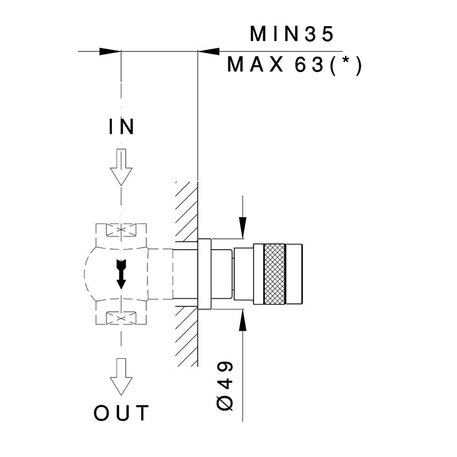 Khady built-in shut-off valve 950.4912.21