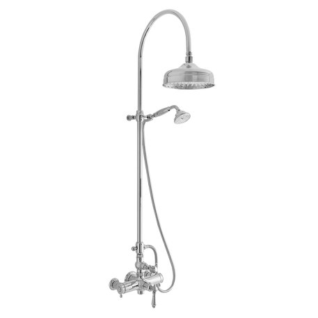 Traditional thermostatic shower system for the retro bathroom
