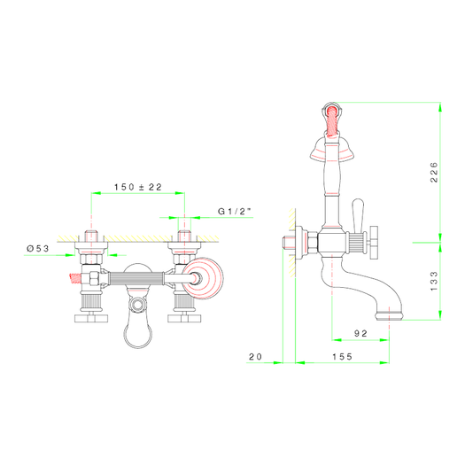 Bath/shower mixer tap 950.5101.C2.xx