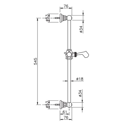 Agora shower rail 950.C8073.xx.xx