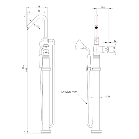 Freestanding bath tap 950.S3441.xx.xx