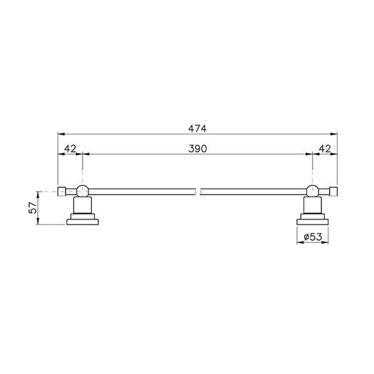 Accessories for the bathroom - towel rail 47,4 cm