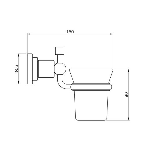 Accessories for the bathroom - glass holder