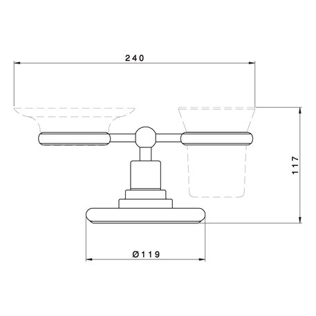 Free-standing object holder Arena for the classic bathroom