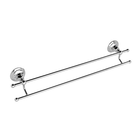 Elegant double towel holder of 63 cm