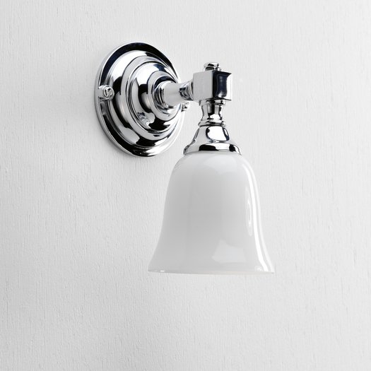 Retro wall lamp with round glass