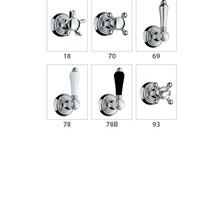 Traditional build-in cut-off valve 950.4912.xx for the retro shower system