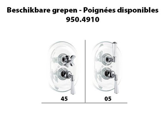 Beschikbare grepen thermostatische douchekraan 950.4910 Teide