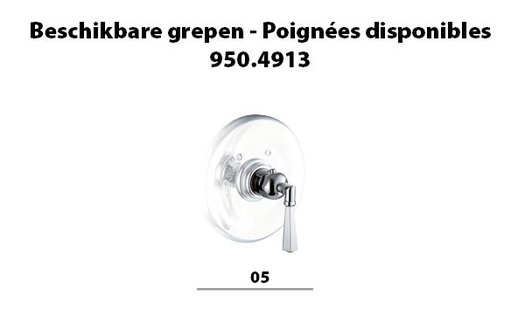 Available handles build-in thermostatic 950.4913 Teide