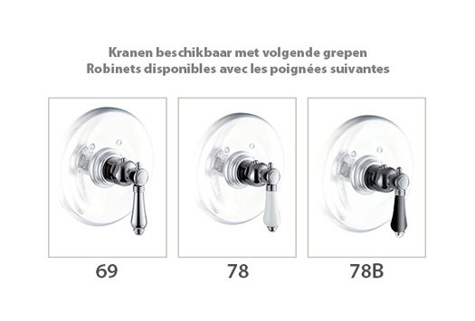 Finish set for build-in thermostatic shower mixer