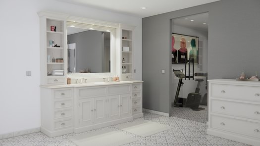 Very large cottage furniture for the cottage bathroom