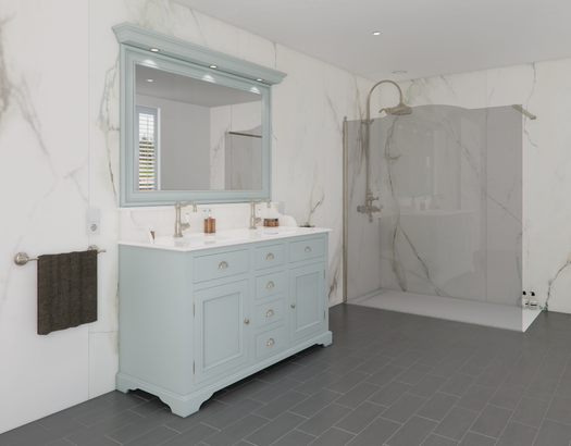 Meuble de salle de bain Carlton style cottage en vert Aventurine