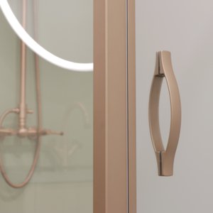 Detail Gold shower enclosure in satin copper 03