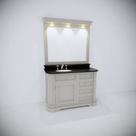 Elysée 127 bathroom furniture in classic style with granite countertop