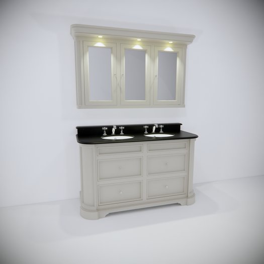 Retro bathroom furniture Elysée 148 with mirror cabinet