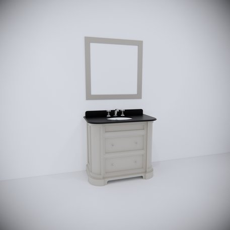 Meubel de salle de bain compact classique avec 2 tiroirs