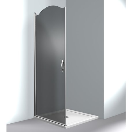 Gold GLA shower door for corner setup
