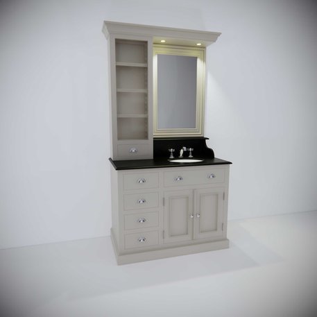 Cottage bathroom Vanity ensemble Kensington right model