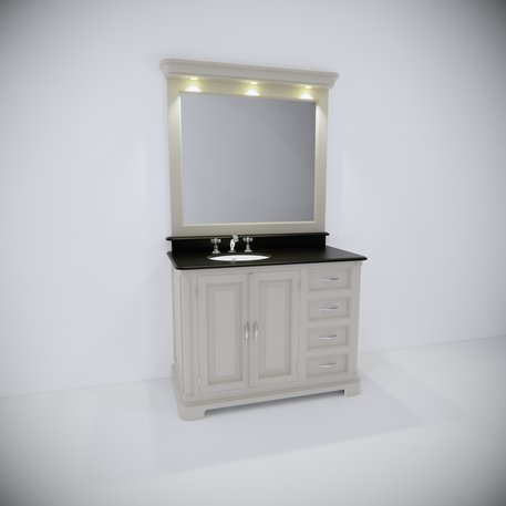 Classic bathroom vanity unit Regent 118 with 4 drawers
